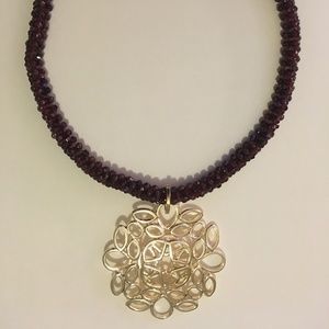 Kendra Scott Vintage Garnet Bead Necklace